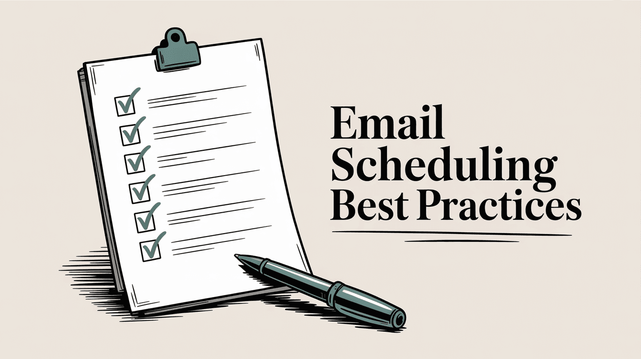 Checklist illustration representing email scheduling best practices for reliable Gmail scheduling